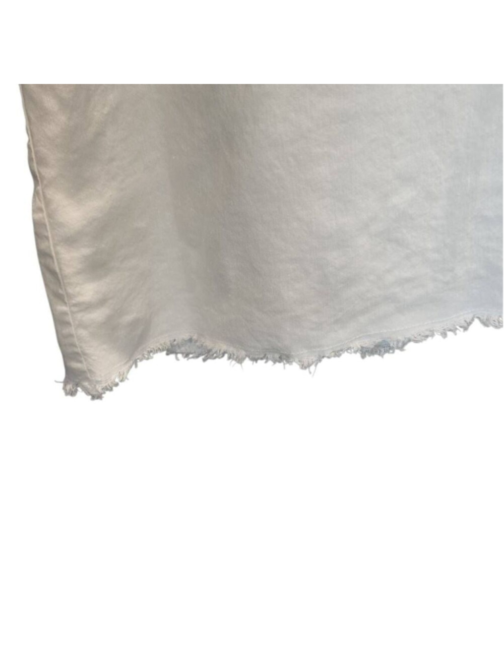 INC. LinenRayon Capri Zipper Front, Frayed Hem & waist - Picture 4 of 7